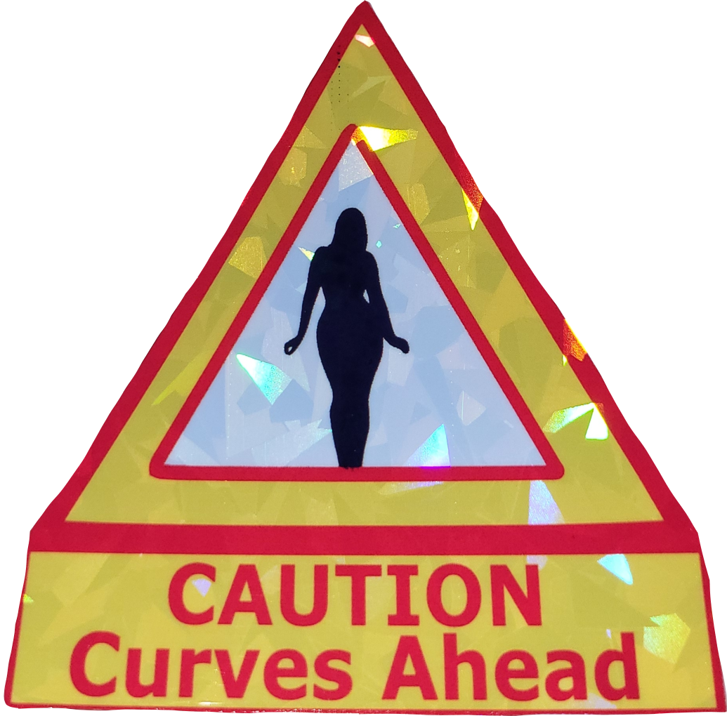 Picture of CURVES Holographic Caution Sticker